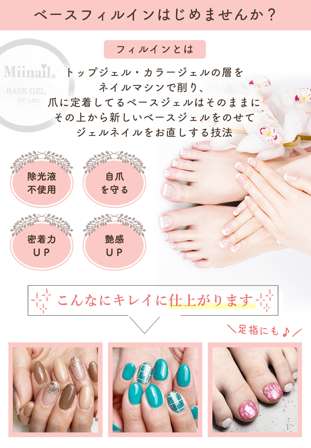 ベースフィルイン　スターター４点セット